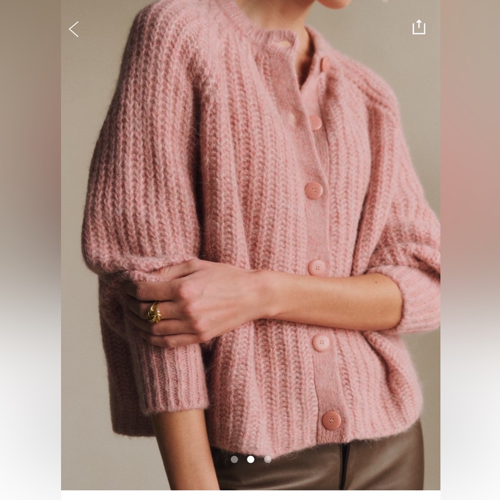 Sezane Emilie Pink Cardigan NWOT